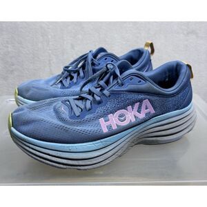 Hoka One One Womens Bondi 8 1127952 SSK Blue Running Shoes Sneakers Size 9.5 B